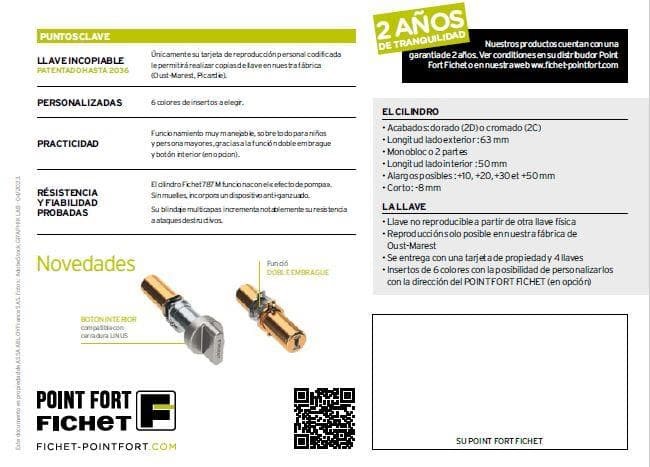 Foto 2 CILINDRO FICHET  787M MAGNETICO ALTA SEGURIDAD 
