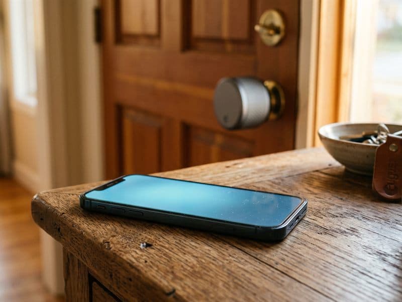 Aviso en el móvil de una cerradura inteligente ante un intento de acceso